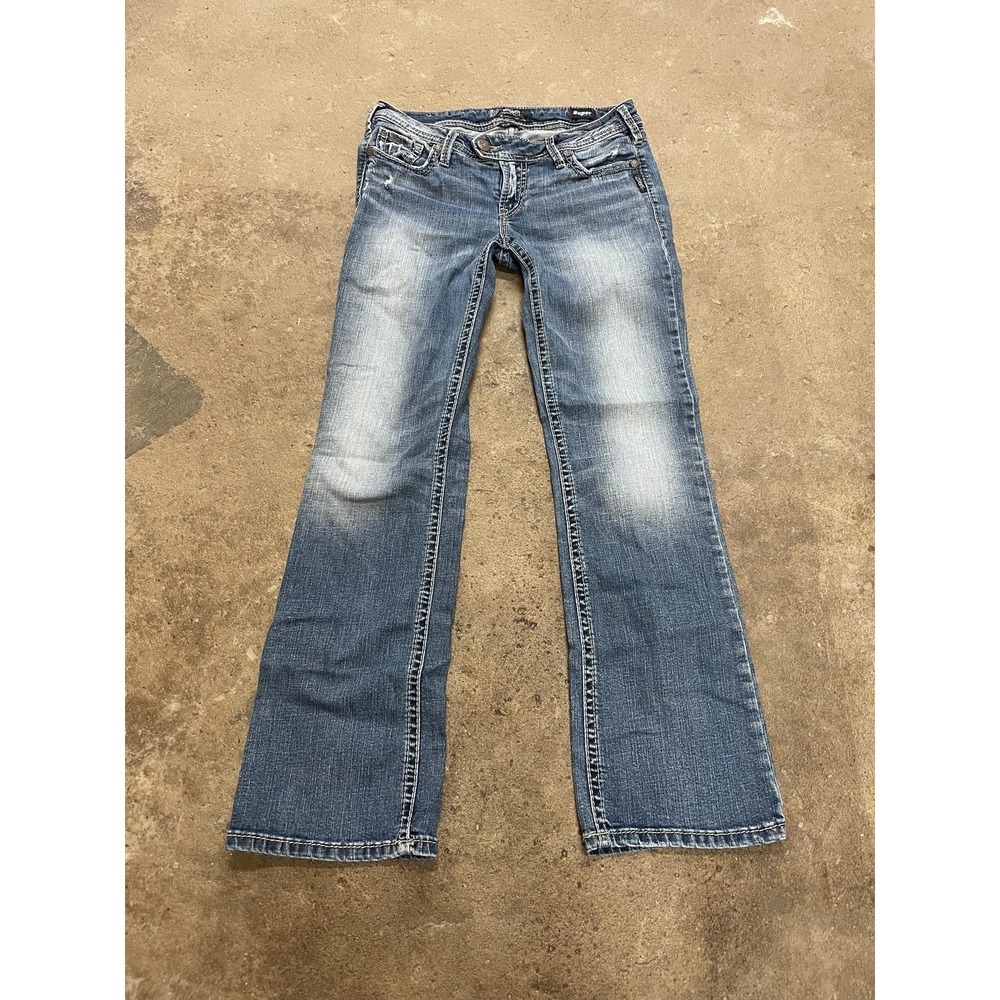 Silver Jeans‎ Co. Jeans Womens 30x31 Medium Wash Blue Tuesday Low Bootcut Denim